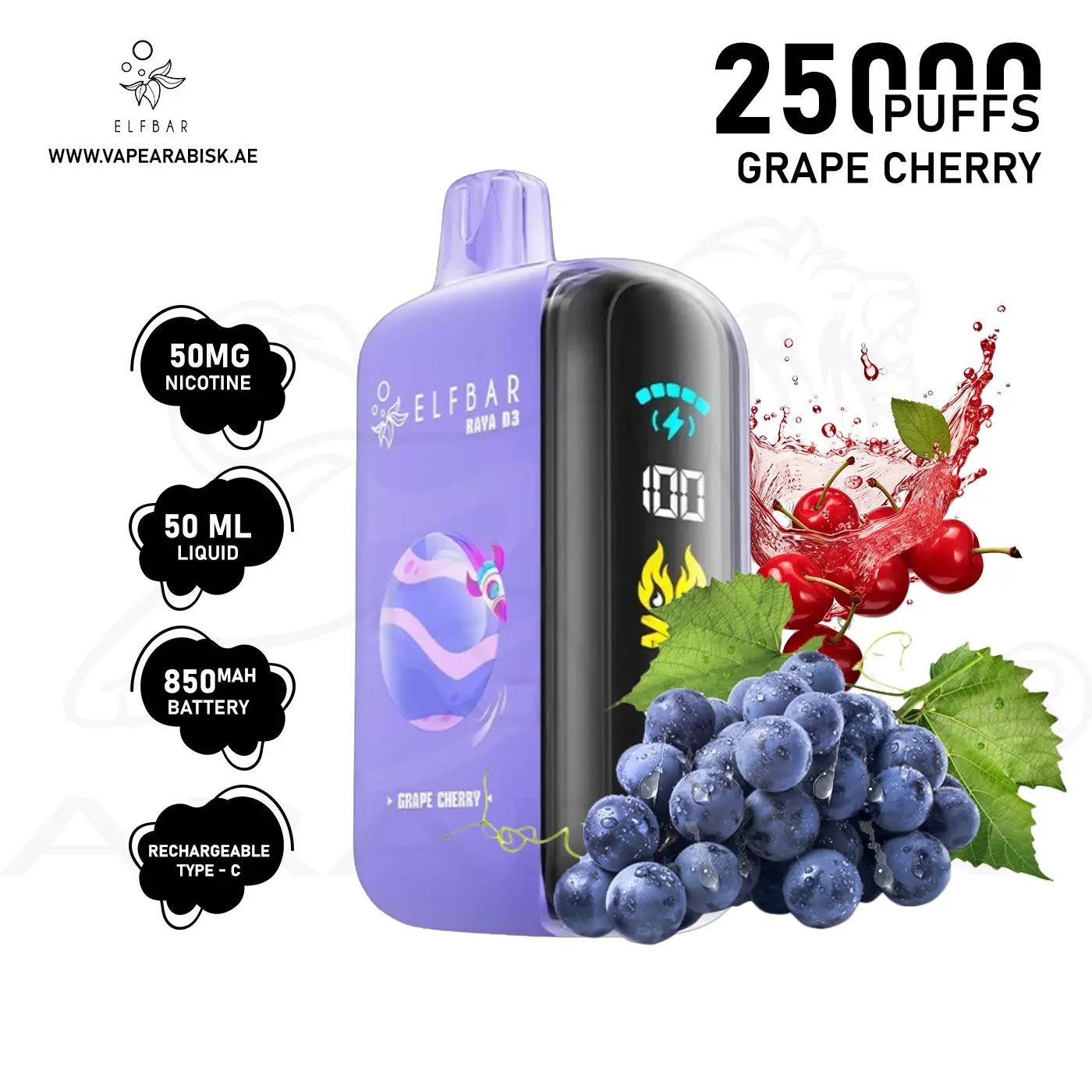 Elfbar Raya D3 Grape Cherry